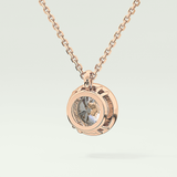 Elegant 2 CT Round Lab-Grown Diamond Solitaire & Bezel Necklace