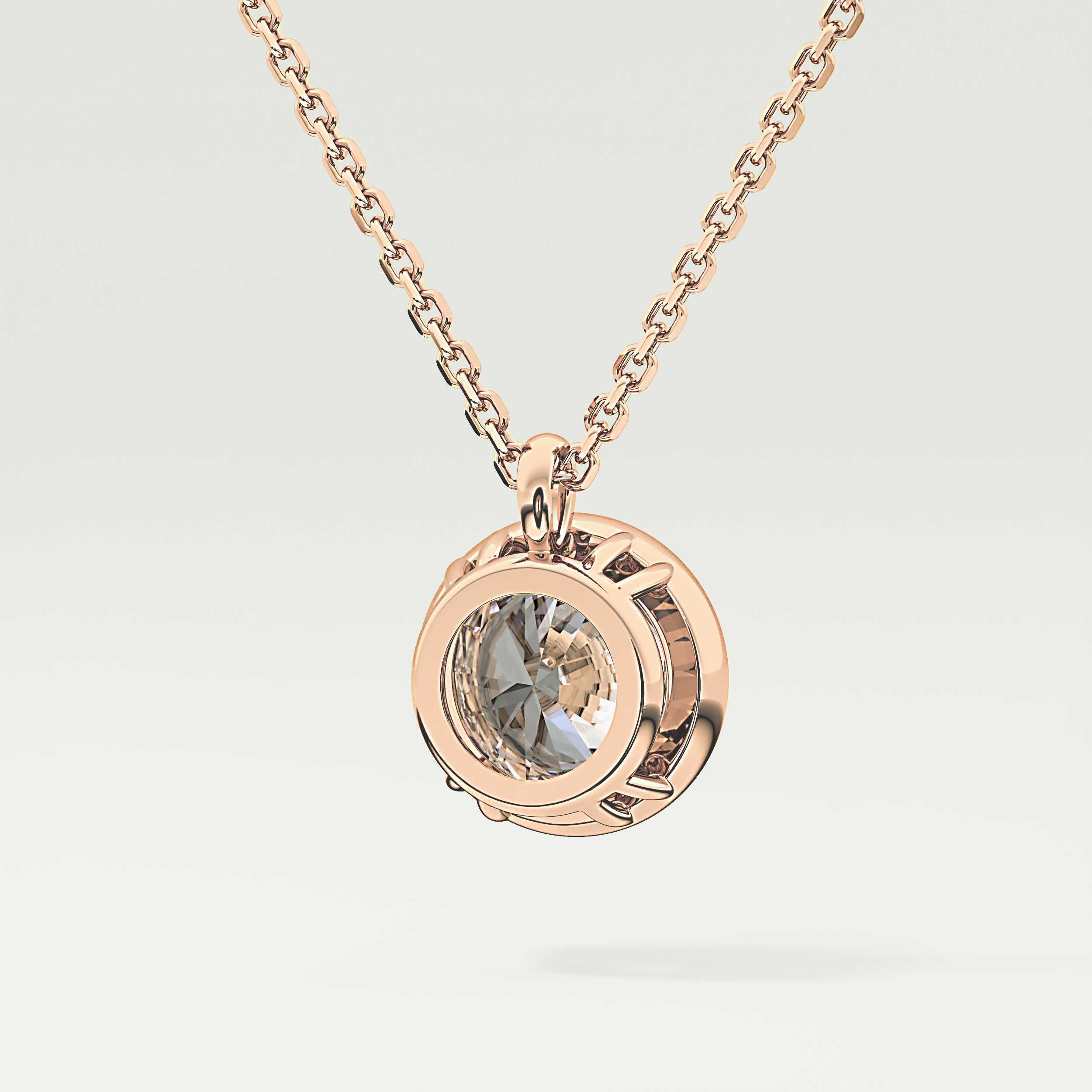 Elegant 2 CT Round Lab-Grown Diamond Solitaire & Bezel Necklace