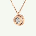 Elegant 2 CT Round Lab-Grown Diamond Solitaire & Bezel Necklace