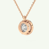Elegant 2 CT Round Lab-Grown Diamond Solitaire & Bezel Necklace
