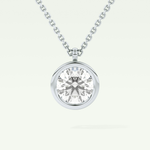 Elegant 2 CT Round Lab-Grown Diamond Solitaire & Bezel Necklace