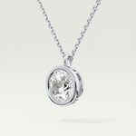 Elegant 2 CT Round Lab-Grown Diamond Solitaire & Bezel Necklace