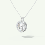0.5-2 CT Round Lab-Grown Diamond Solitaire & Bezel Necklace