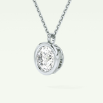 Elegant 2 CT Round Lab-Grown Diamond Solitaire & Bezel Necklace