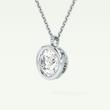 Elegant 2 CT Round Lab-Grown Diamond Solitaire & Bezel Necklace