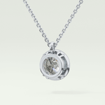 Elegant 2 CT Round Lab-Grown Diamond Solitaire & Bezel Necklace