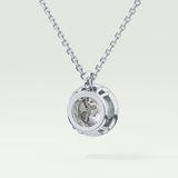 Elegant 2 CT Round Lab-Grown Diamond Solitaire & Bezel Necklace