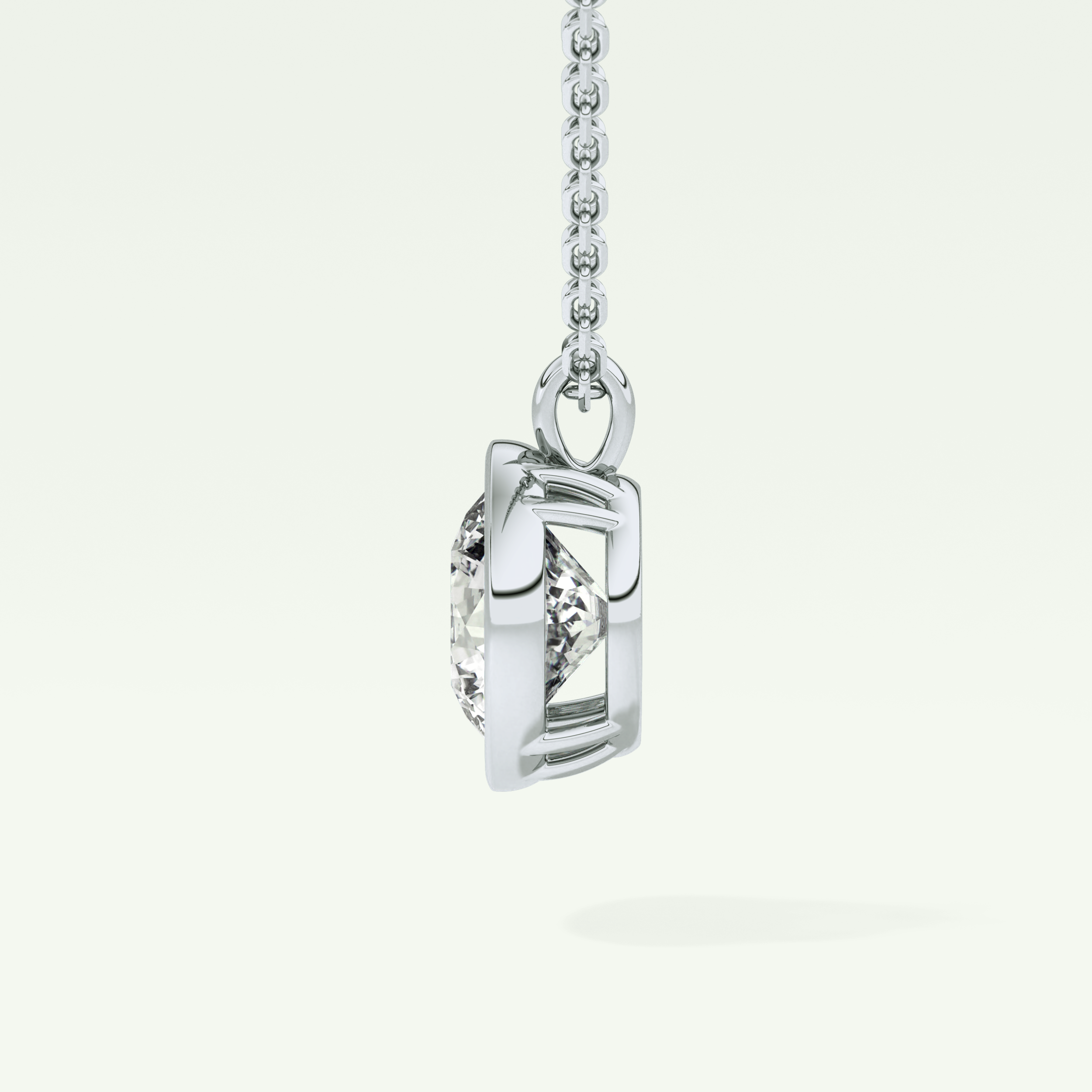 Elegant 2 CT Round Lab-Grown Diamond Solitaire & Bezel Necklace