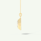 0.5-2 CT Asscher Lab-Grown Diamond Solitaire & Bezel Necklace