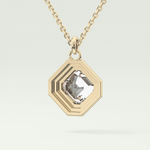 Elegant 1.5 CT Asscher Lab-Grown Diamond Solitaire & Bezel Necklace 4