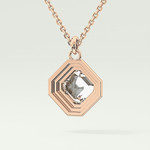 Elegant 1.5 CT Asscher Lab-Grown Diamond Solitaire & Bezel Necklace 10