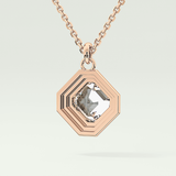 Elegant 1.5 CT Asscher Lab-Grown Diamond Solitaire & Bezel Necklace 10