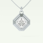 Elegant 1.5 CT Asscher Lab-Grown Diamond Solitaire & Bezel Necklace 13
