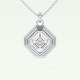Elegant 1.5 CT Asscher Lab-Grown Diamond Solitaire & Bezel Necklace 13