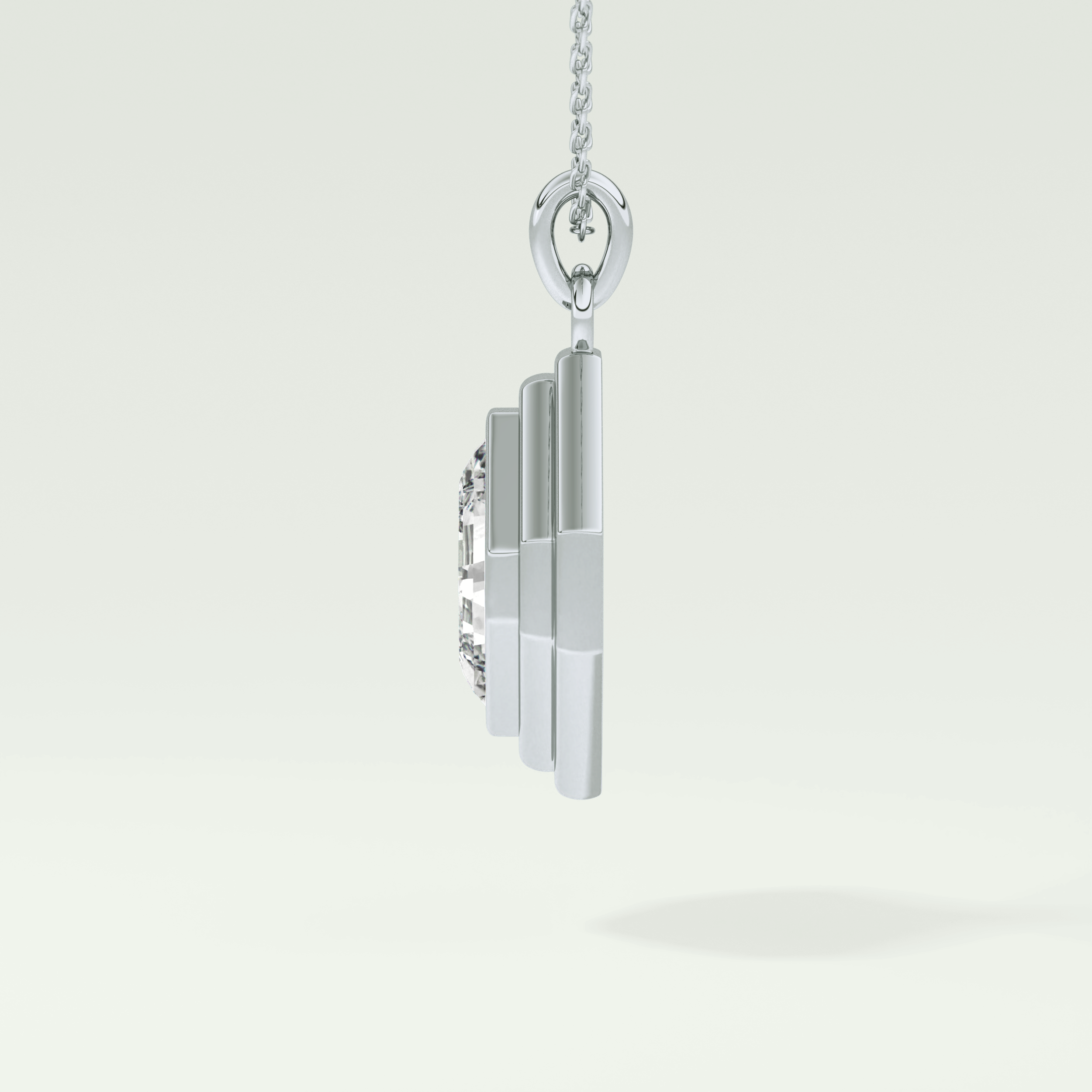 Elegant 1.5 CT Asscher Lab-Grown Diamond Solitaire & Bezel Necklace 17