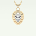 Elegant 1.5 CT Pear Lab-Grown Diamond Solitaire & Bezel Necklace