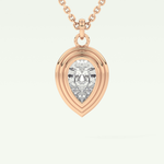 Elegant 1.5 CT Pear Lab-Grown Diamond Solitaire & Bezel Necklace