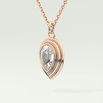 Elegant 1.5 CT Pear Lab-Grown Diamond Solitaire & Bezel Necklace