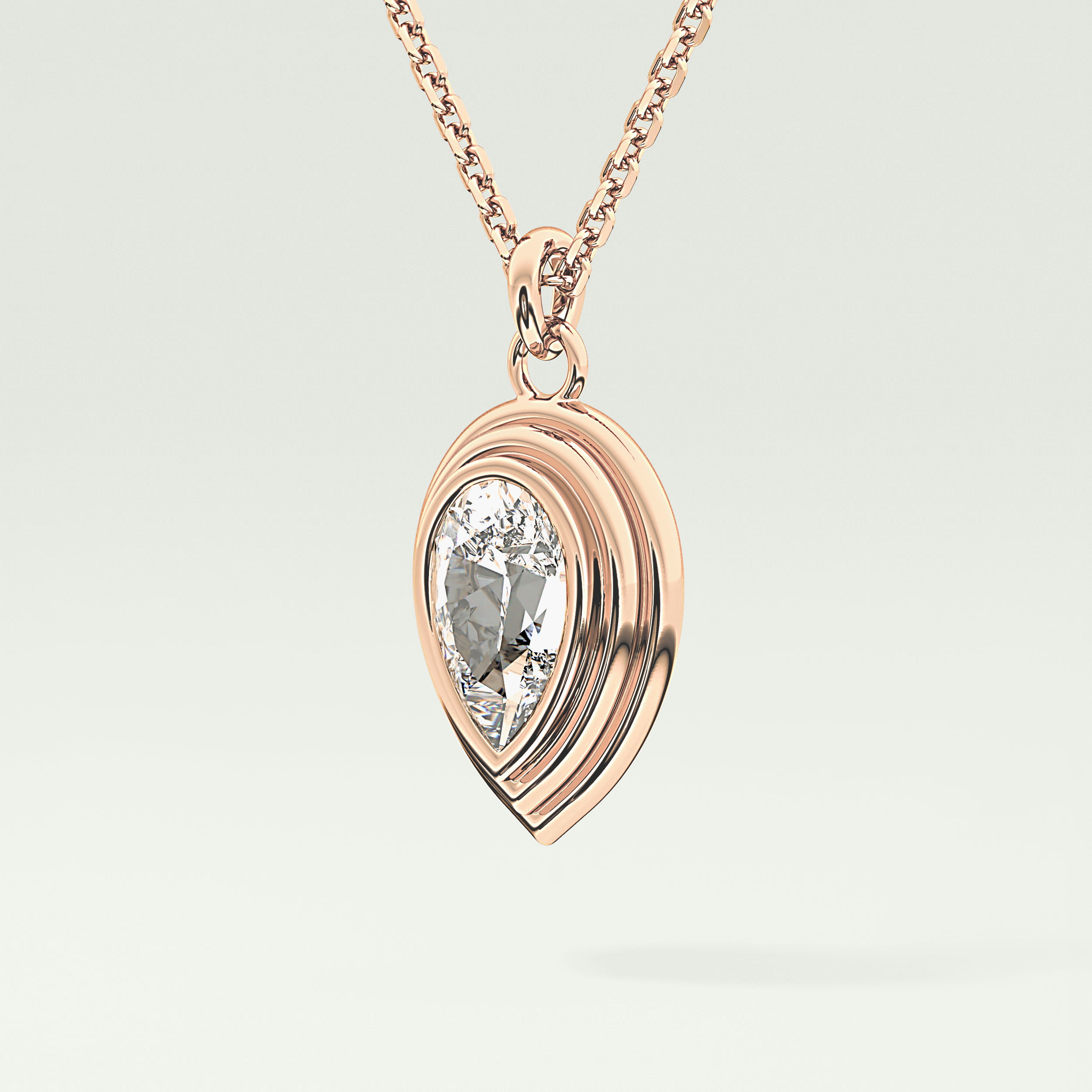 Elegant 1.5 CT Pear Lab-Grown Diamond Solitaire & Bezel Necklace