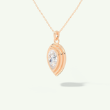 0.5-2 CT Pear Lab-Grown Diamond Solitaire & Bezel Necklace