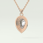 Elegant 1.5 CT Pear Lab-Grown Diamond Solitaire & Bezel Necklace