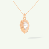0.5-2 CT Pear Lab-Grown Diamond Solitaire & Bezel Necklace