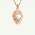 Elegant 1.5 CT Pear Lab-Grown Diamond Solitaire & Bezel Necklace