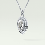 Elegant 1.5 CT Pear Lab-Grown Diamond Solitaire & Bezel Necklace