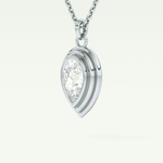 Elegant 1.5 CT Pear Lab-Grown Diamond Solitaire & Bezel Necklace