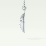 Elegant 1.5 CT Pear Lab-Grown Diamond Solitaire & Bezel Necklace
