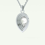 Elegant 1.5 CT Pear Lab-Grown Diamond Solitaire & Bezel Necklace