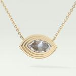 Elegant 1.5 CT Marquise Lab-Grown Diamond Solitaire & Bezel Necklace 4
