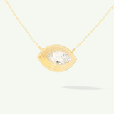 0.5-2 CT Marquise Lab-Grown Diamond Solitaire & Bezel Necklace
