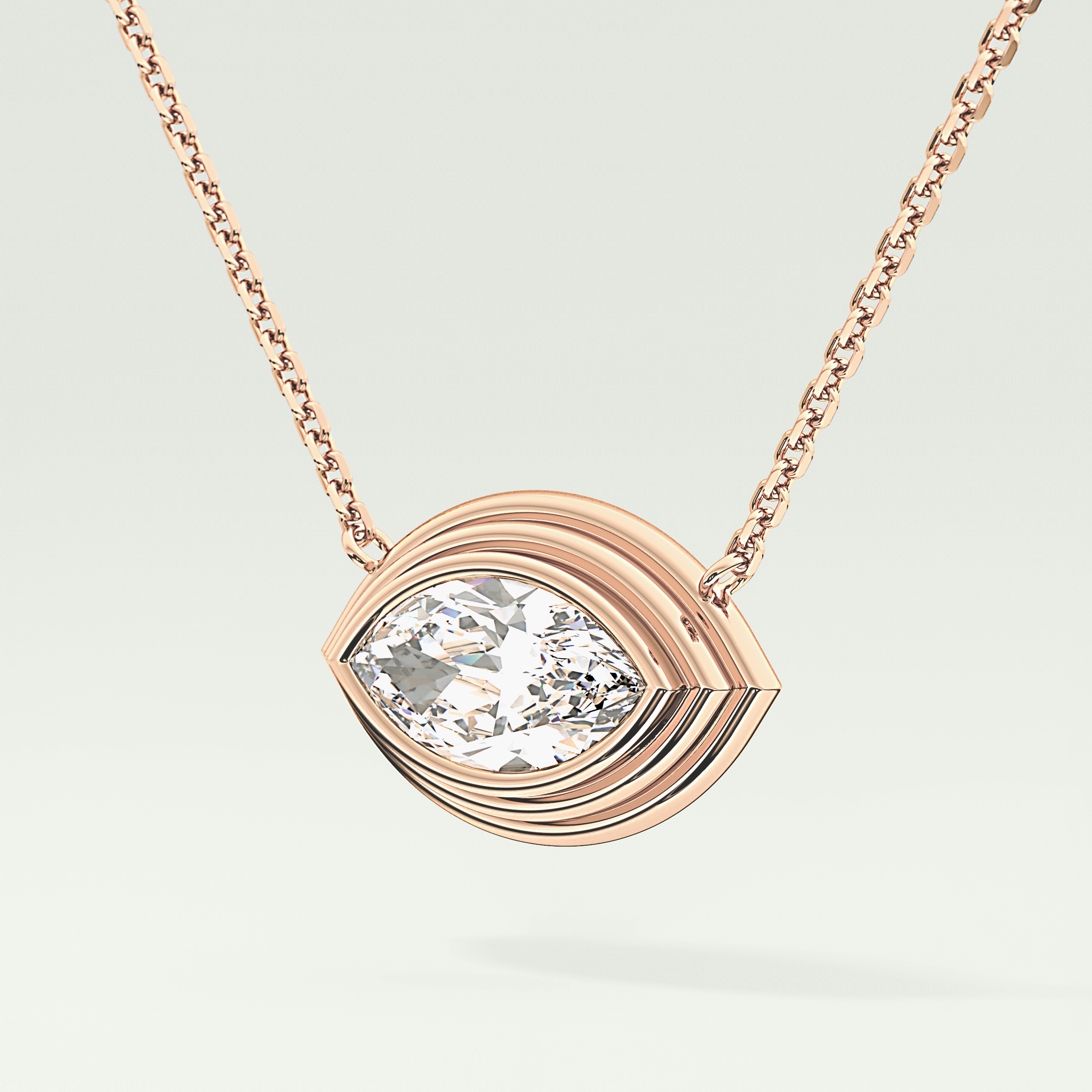 Elegant 1.5 CT Marquise Lab-Grown Diamond Solitaire & Bezel Necklace 8