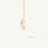 0.5-2 CT Marquise Lab-Grown Diamond Solitaire & Bezel Necklace