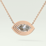 Elegant 1.5 CT Marquise Lab-Grown Diamond Solitaire & Bezel Necklace 10