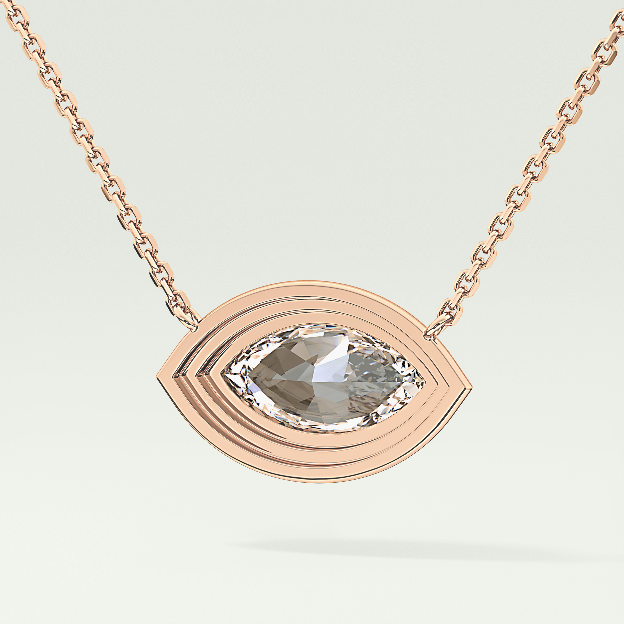 Elegant 1.5 CT Marquise Lab-Grown Diamond Solitaire & Bezel Necklace 10