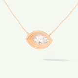0.5-2 CT Marquise Lab-Grown Diamond Solitaire & Bezel Necklace