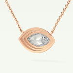 Elegant 1.5 CT Marquise Lab-Grown Diamond Solitaire & Bezel Necklace 12