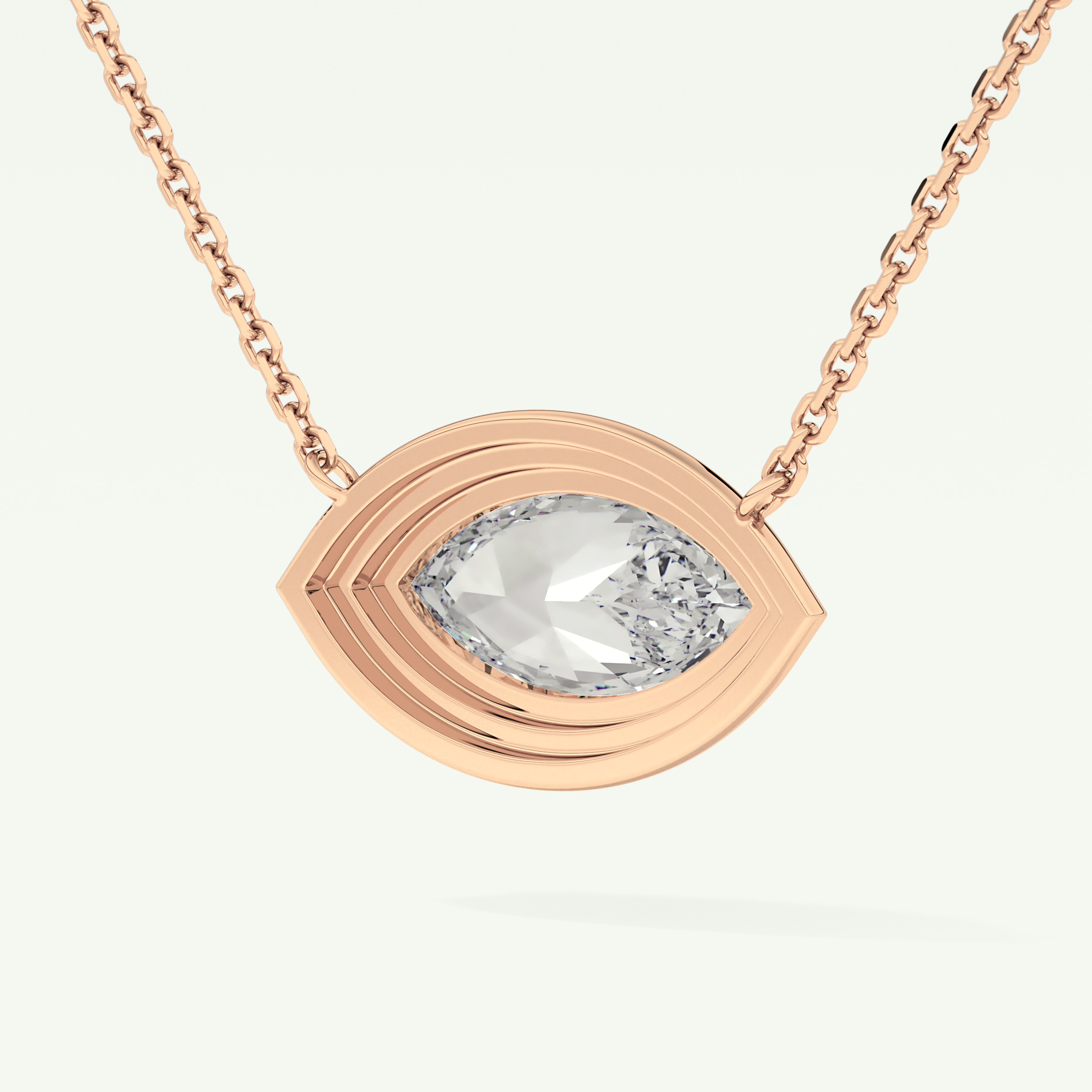 Elegant 1.5 CT Marquise Lab-Grown Diamond Solitaire & Bezel Necklace 12