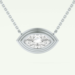 Elegant 1.5 CT Marquise Lab-Grown Diamond Solitaire & Bezel Necklace 13