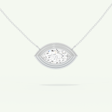 0.5-2 CT Marquise Lab-Grown Diamond Solitaire & Bezel Necklace