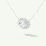0.5-2 CT Marquise Lab-Grown Diamond Solitaire & Bezel Necklace