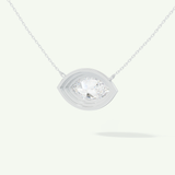 0.5-2 CT Marquise Lab-Grown Diamond Solitaire & Bezel Necklace