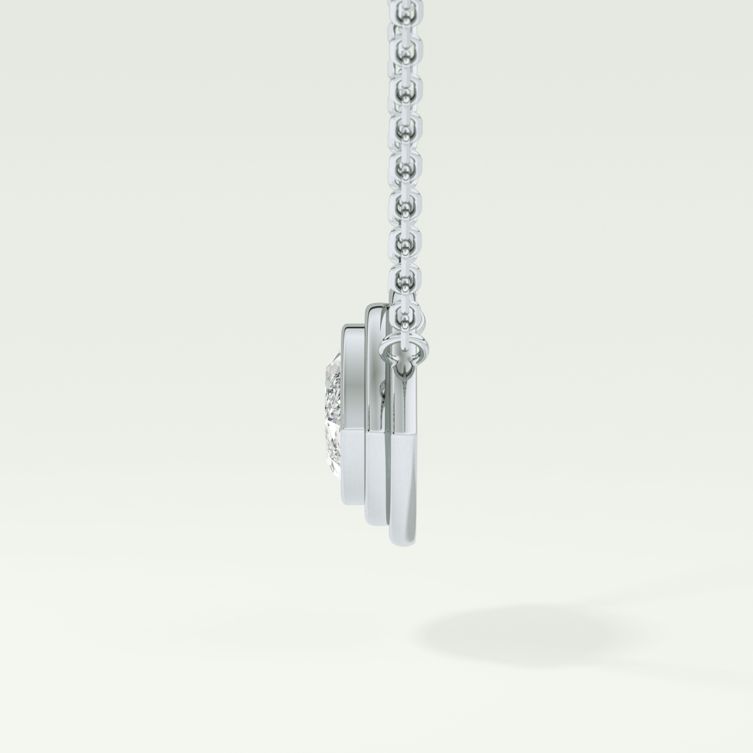 Elegant 1.5 CT Marquise Lab-Grown Diamond Solitaire & Bezel Necklace 17