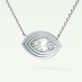 Elegant 1.5 CT Marquise Lab-Grown Diamond Solitaire & Bezel Necklace 18
