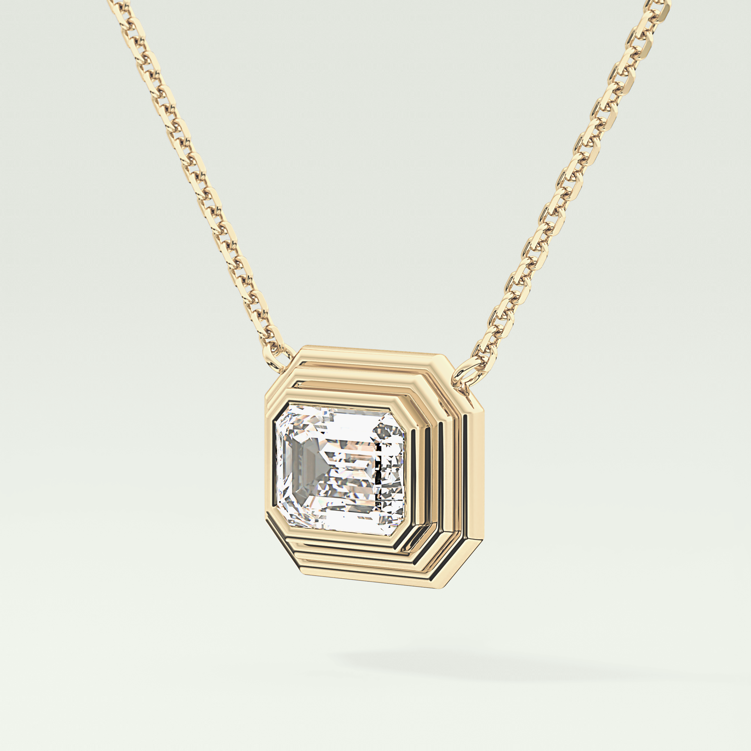 Elegant 1.5 CT Emerald Lab-Grown Diamond Solitaire & Bezel Necklace 2