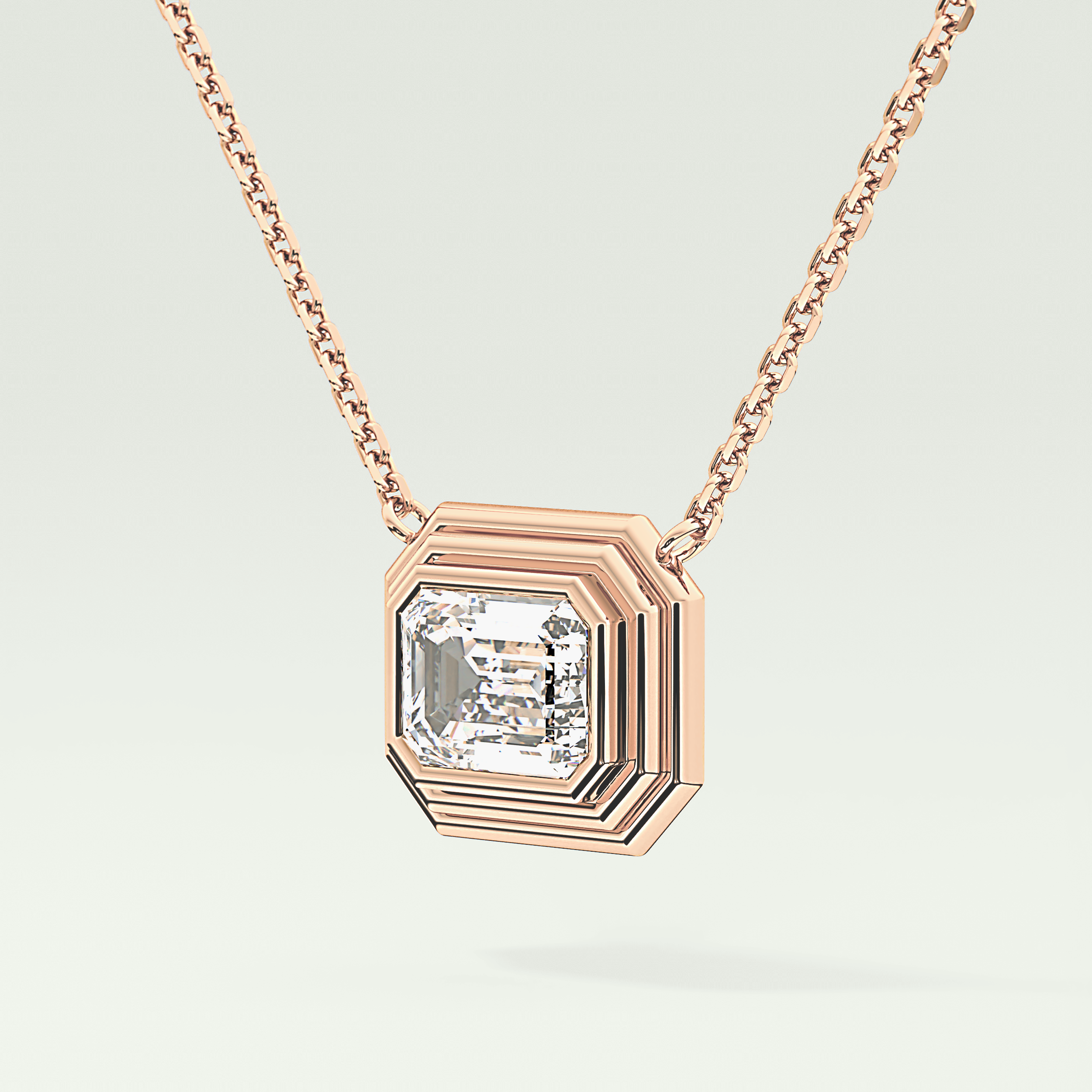 Elegant 1.5 CT Emerald Lab-Grown Diamond Solitaire & Bezel Necklace 8