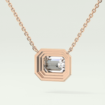 Elegant 1.5 CT Emerald Lab-Grown Diamond Solitaire & Bezel Necklace 10