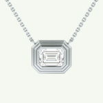 Elegant 1.5 CT Emerald Lab-Grown Diamond Solitaire & Bezel Necklace 13